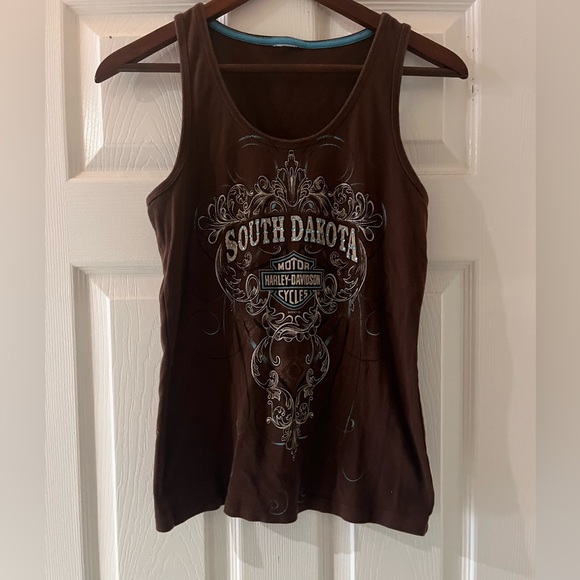 Harley-Davidson Tops - Harley-Davidson Sturgis South Dakota Tank Top Women’s Large Brown Graphic